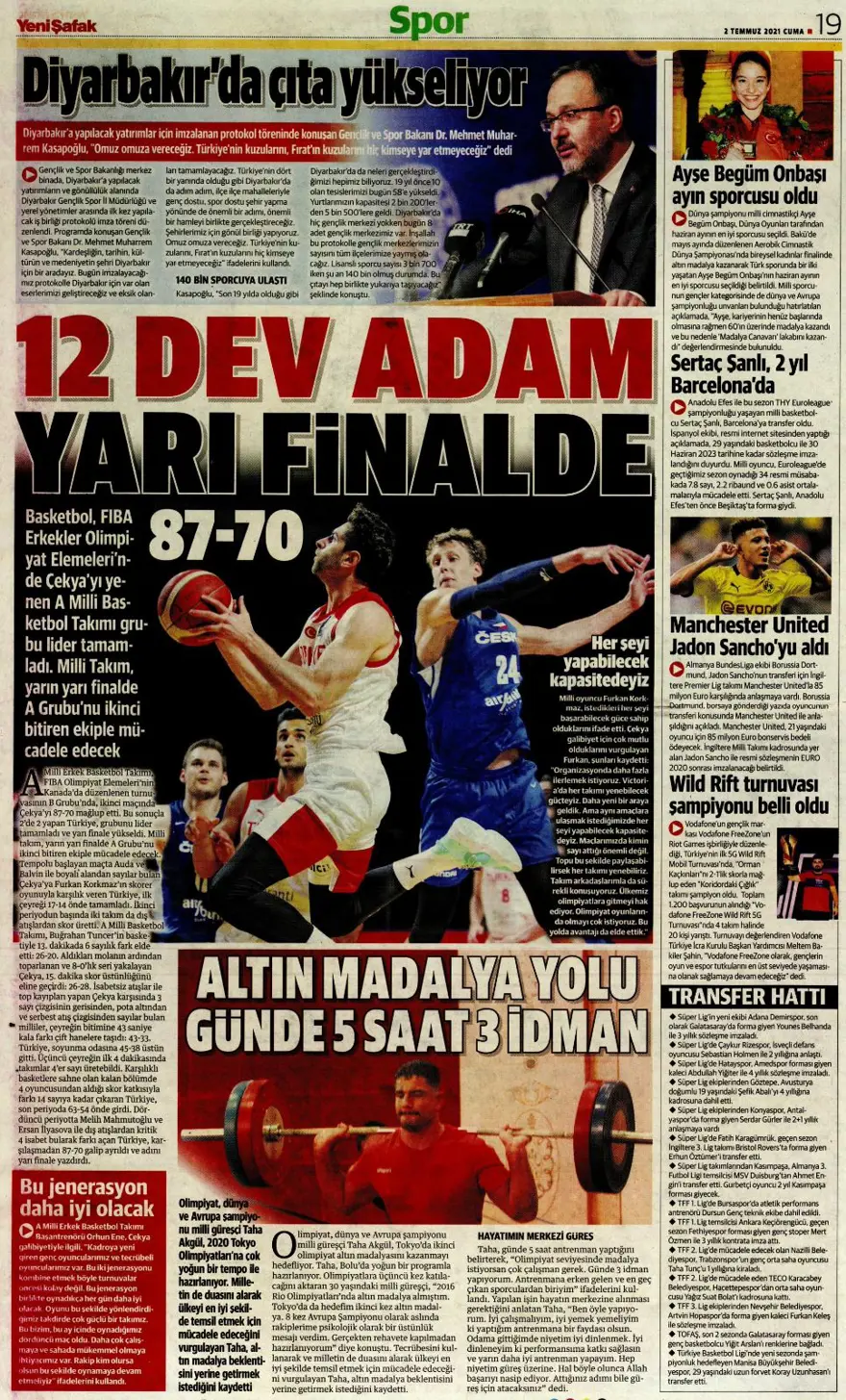 Günün spor manşetleri (2 Temmuz 2021) 17