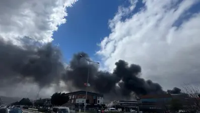 Sakarya mobilyacılar çarşısında yangın