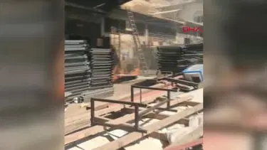 Siirt'te atölyede korkutan yangın