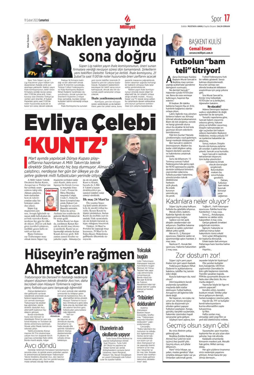 Günün spor manşetleri (19 Şubat 2022) 10