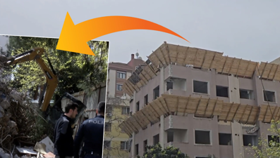 Kadıköy'de feci olay: Kepçeyle beşinci kattan düştü