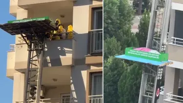 Dairede cansız bedeni bulundu, cenazesi asansörlü araçla indirildi