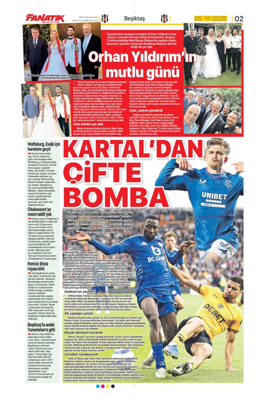 "Mou'nun prensi Kerem" (5 Ağustos spor manşetleri) 4 "Mou'nun prensi Kerem" (5 Ağustos spor manşetleri) 4