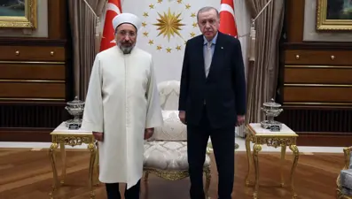 Cumhurbaşkanı Erdoğan, Diyanet İşleri Başkanı Arpaguş'u kabul etti
