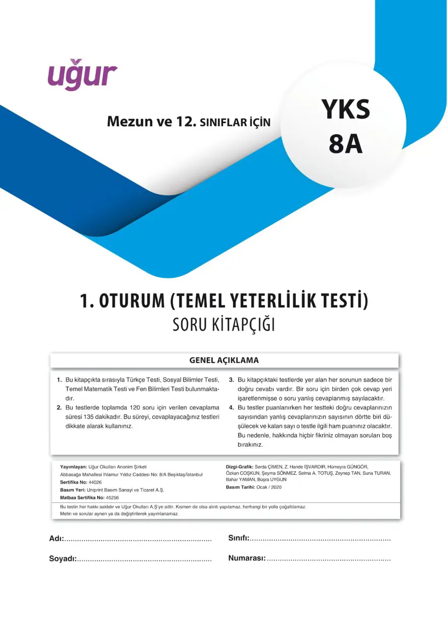 YKS - TYT deneme sınavı 