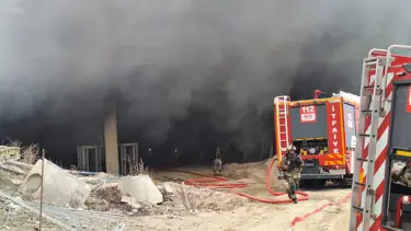 Ankara'da inşaat alanında yangın kontrol altında