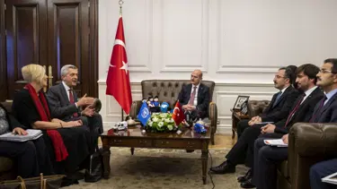 Bakan Soylu, BM Mülteciler Yüksek Komiseri Grandi'yi kabul etti