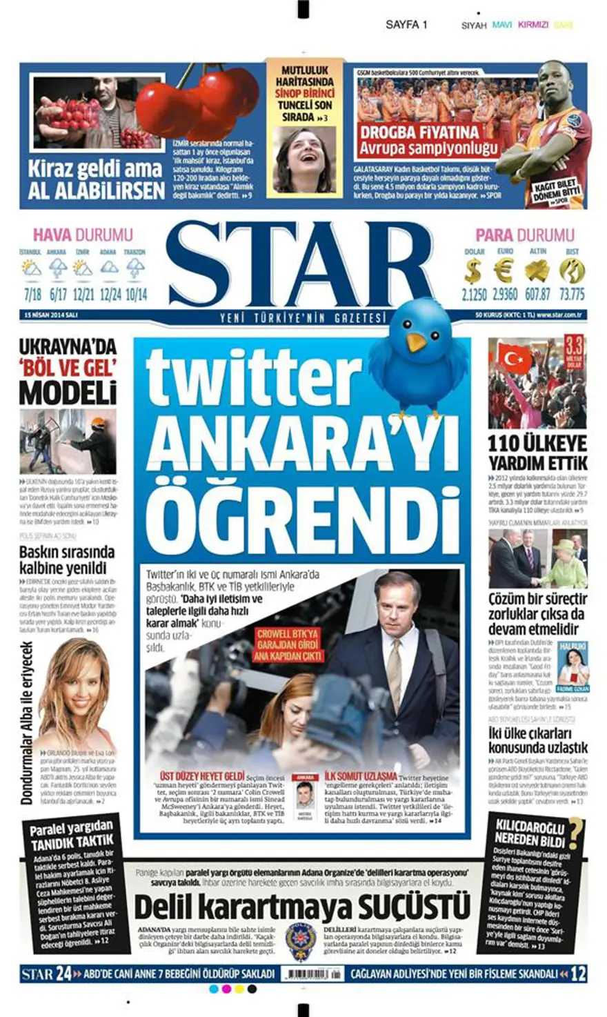 Günün gazete manşetleri - 15 Nisan 2014 13 Günün gazete manşetleri - 15 Nisan 2014 13