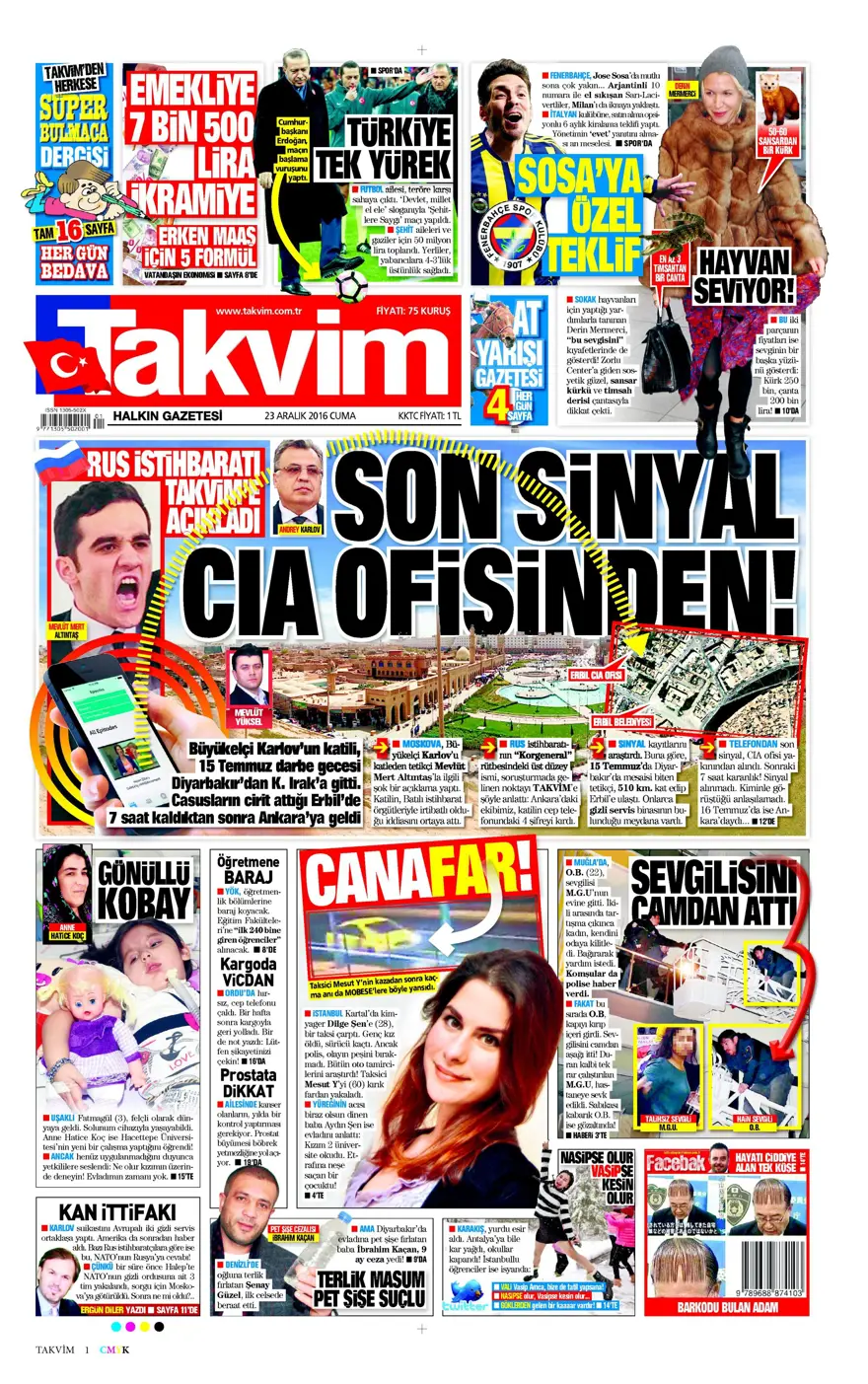 Gazete manşetleri-23.12.2016 16