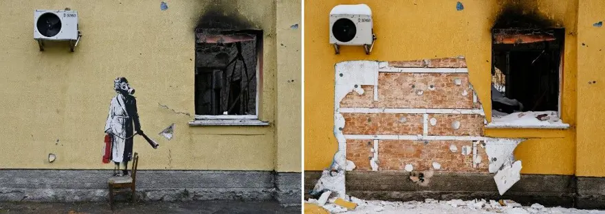 Banksy'den Ukraynalılara yardım için 50 serigrafi baskı 3 Banksy'den Ukraynalılara yardım için 50 serigrafi baskı 3