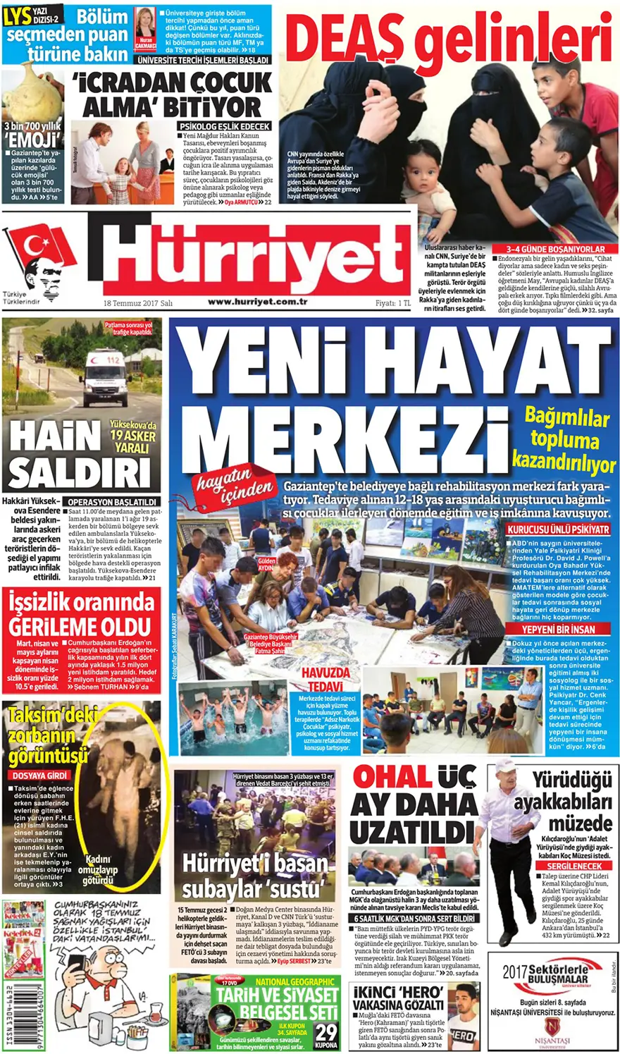 Günün gazete manşetleri - 18 Temmuz 2017 3