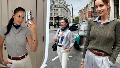 Fahriye Evcen'in Londra tatilinden yeni kareler