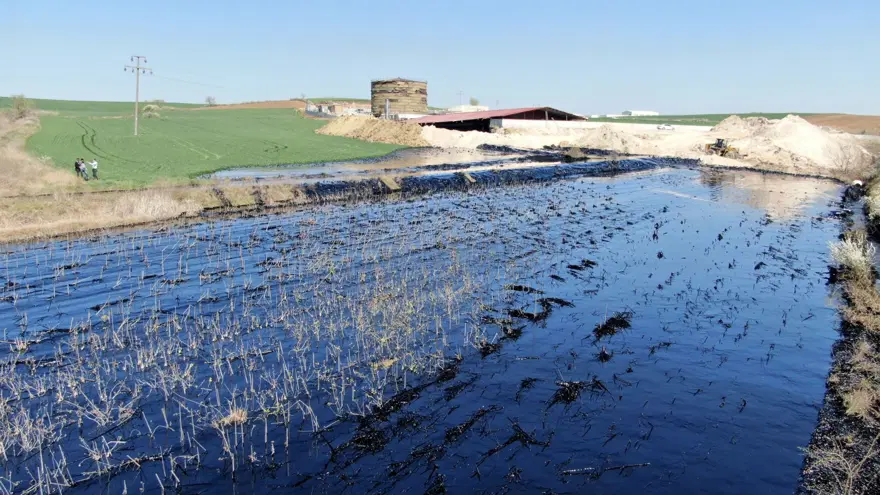 Edirne'de zift dolu havuzun patladığı şantiyenin faaliyetleri durduruldu 
