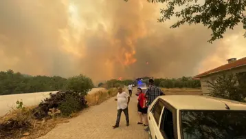 Denizli'de orman yangını: İki mahalle tahliye edildi