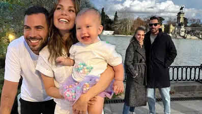 Aslı Enver ile eşi Madrid'de