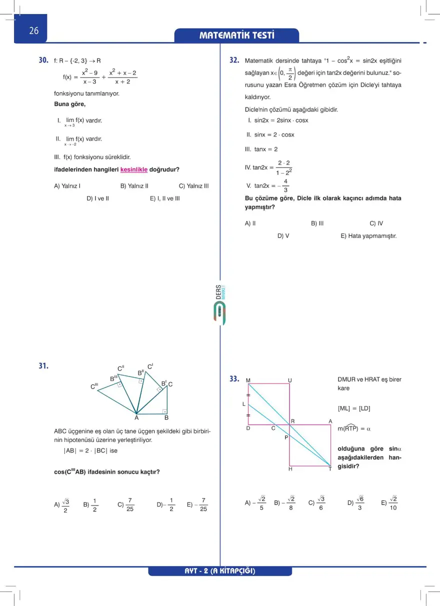 AYT Deneme Sınavı 24