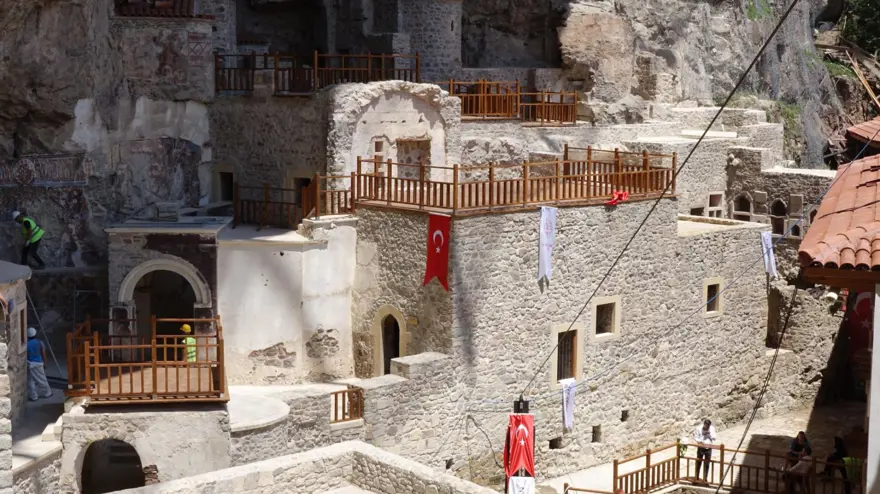 Sümela Manastırı’nda saklı mekanlar ziyarete açıldı 3