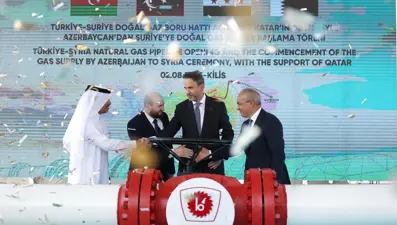 Türkiye-Suriye doğalgaz hattı açıldı
