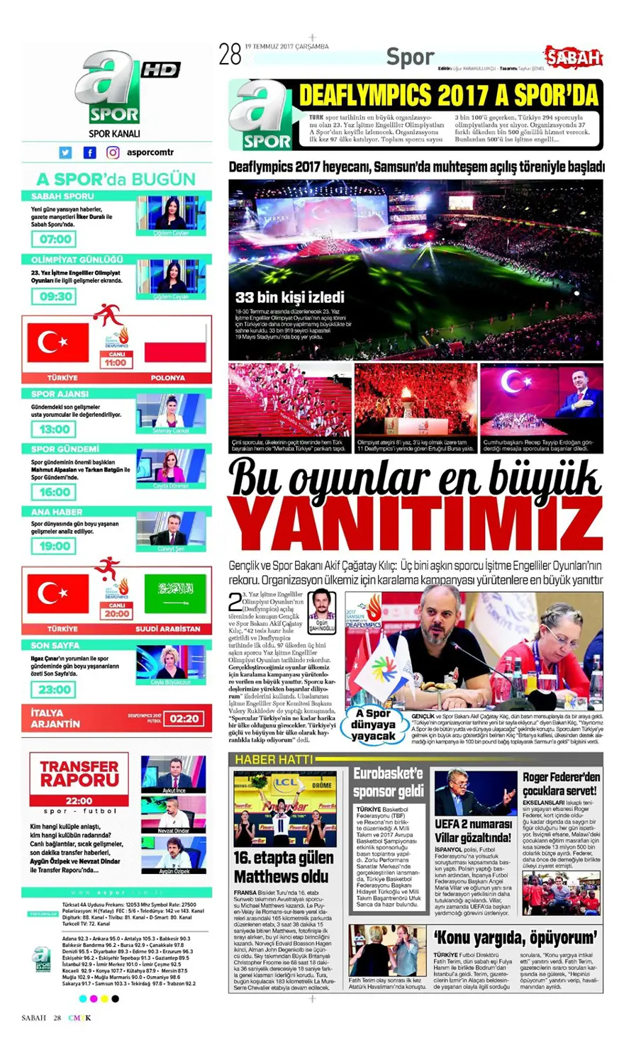 Günün spor gazeteleri (Transfer haberleri - 19 Temmuz 2017) 4