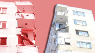 İstanbul'da dokuz katlı binada panik: Balkon kendi kendine çöktü!