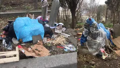 İstanbul'da tarihi mezarlık kaderine terk edildi