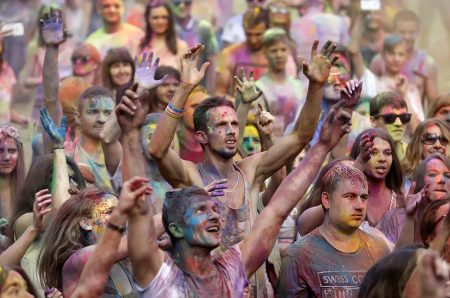 Kiev'de Holi Festivali 24