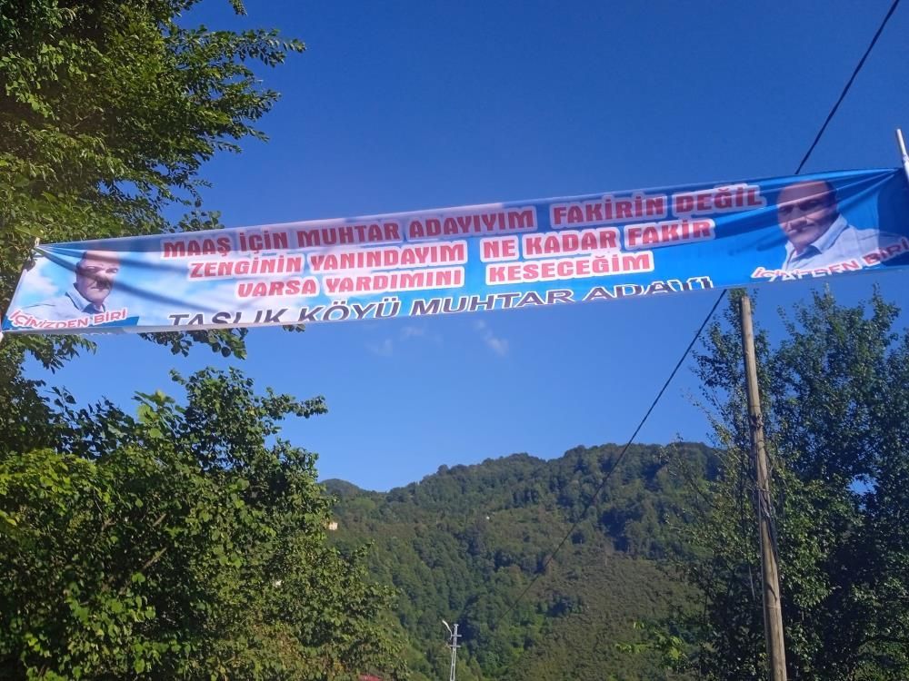 Sosyal medyanın gündemindeki muhtar adayına afiş cezası