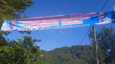 Sosyal medyanın gündemindeki muhtar adayına afiş cezası