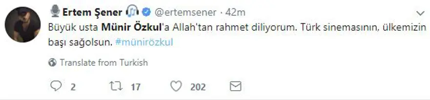 Ünlü isimlerden Münir Özkul paylaşımları (Ustanın ardından sosyal medya) 24 Ünlü isimlerden Münir Özkul paylaşımları (Ustanın ardından sosyal medya) 24