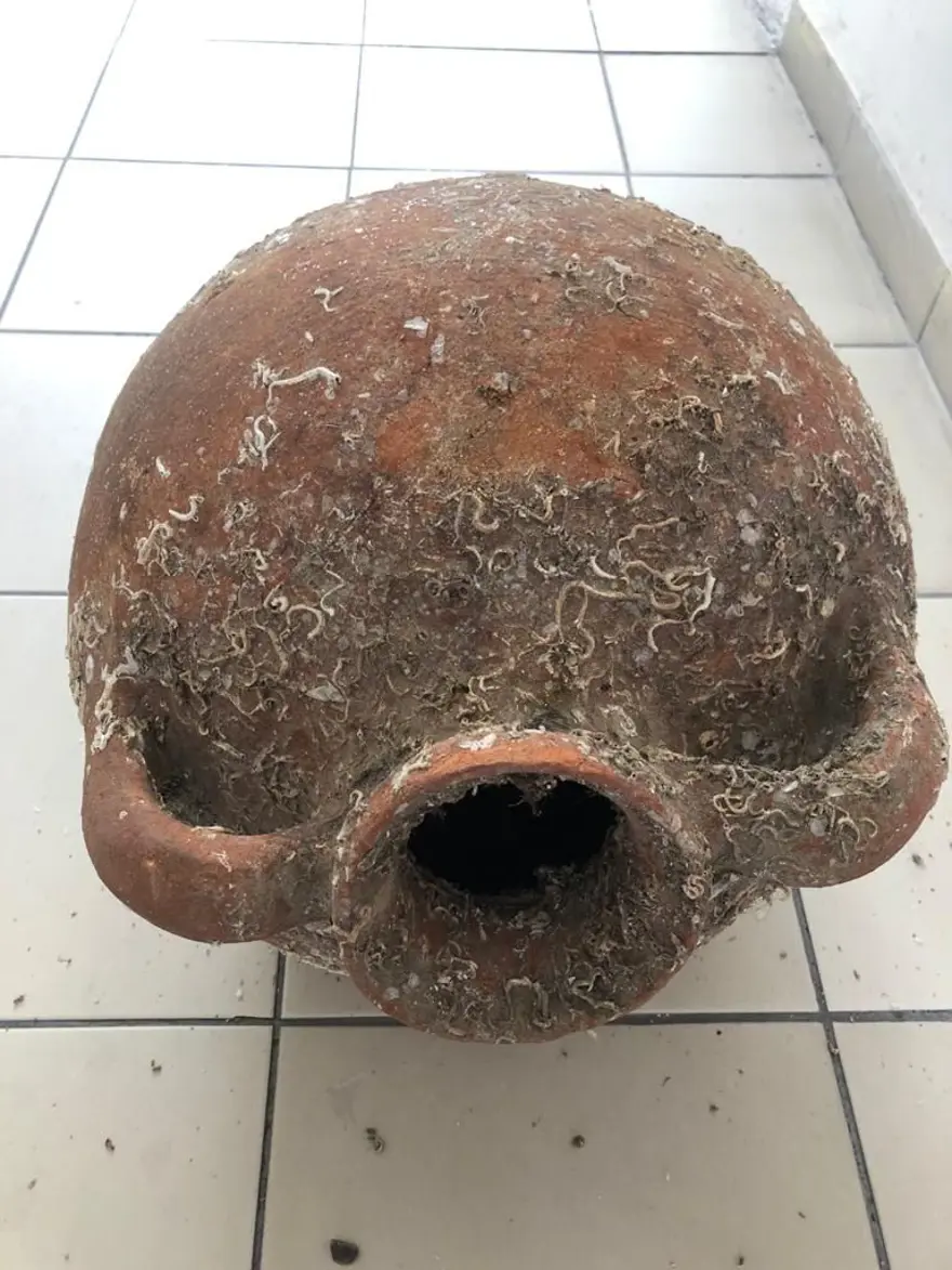 Balıkçı ağlarına Roma dönemine ait amforalar takıldı 2