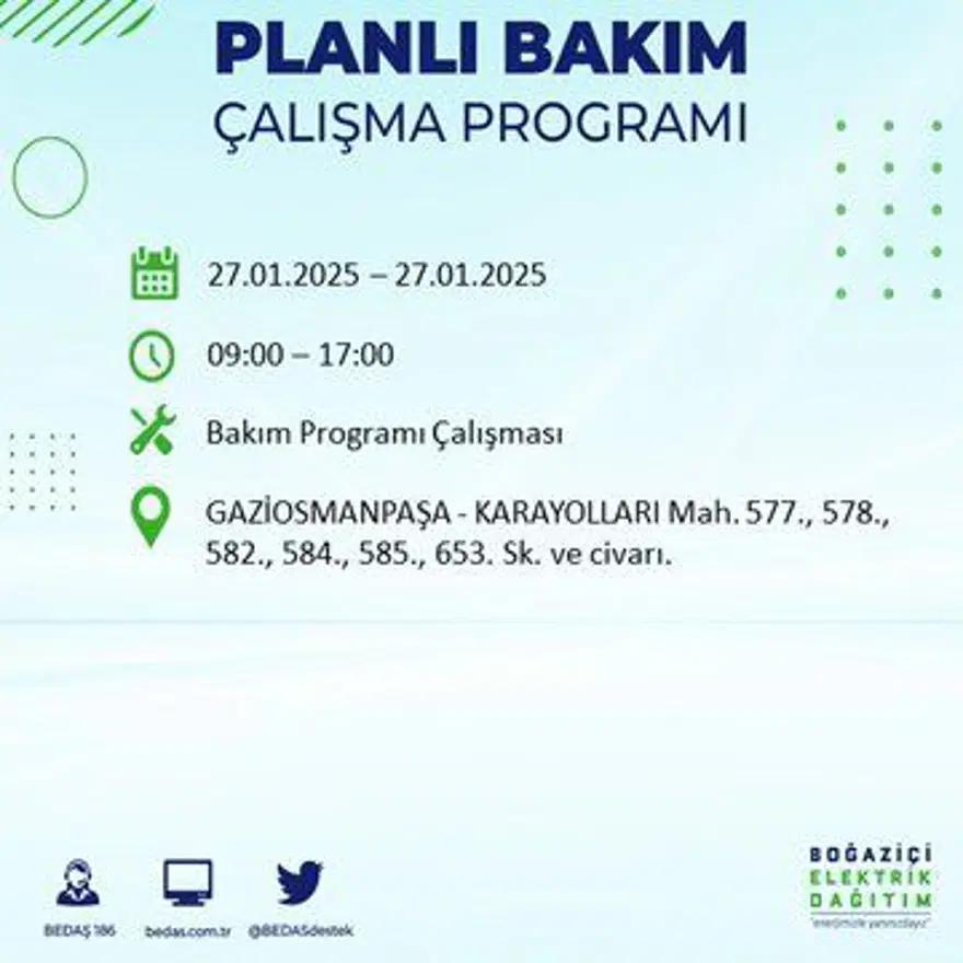 İstanbul'un birçok ilçesinde elektrik kesintisi: Avcılar'da elektrikler ne zaman gelecek? BEDAŞ kesinti programı 31