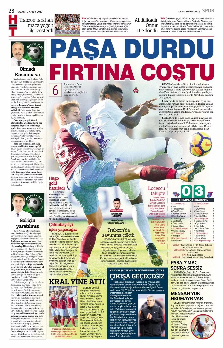 Günün spor gazeteleri (10 Aralık 2017) 14 Günün spor gazeteleri (10 Aralık 2017) 14