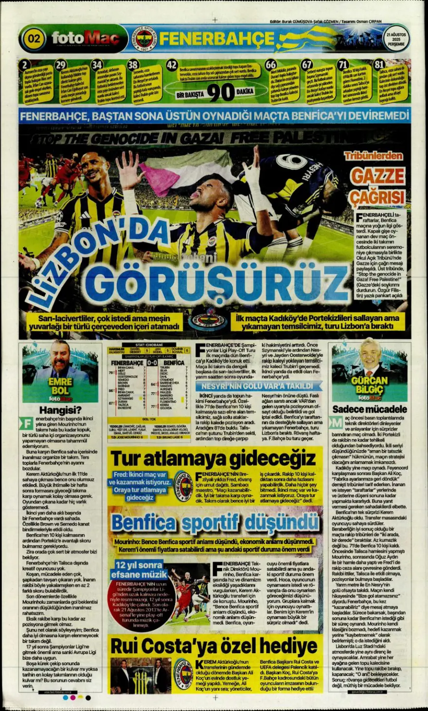 "Akanji müjdesi" (21 Ağustos spor manşetleri) 10