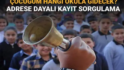 Çocuğum hangi okula gidecek? e Okul adrese dayalı ilkokul kayıtları sorgulama ekranı