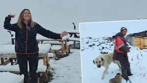 Yağmur kar yağışına döndü, yeni güne bembeyaz başladılar