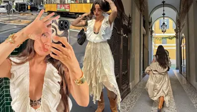 Anne olmaya hazırlanan Neslihan Atagül'den Milano pozları