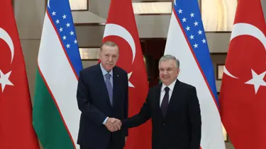Cumhurbaşkanı Erdoğan, Mirziyoyev ile bir araya geldi