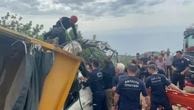 Antalya'da hafriyat kamyonu dehşeti: Bir ölü, bir yaralı