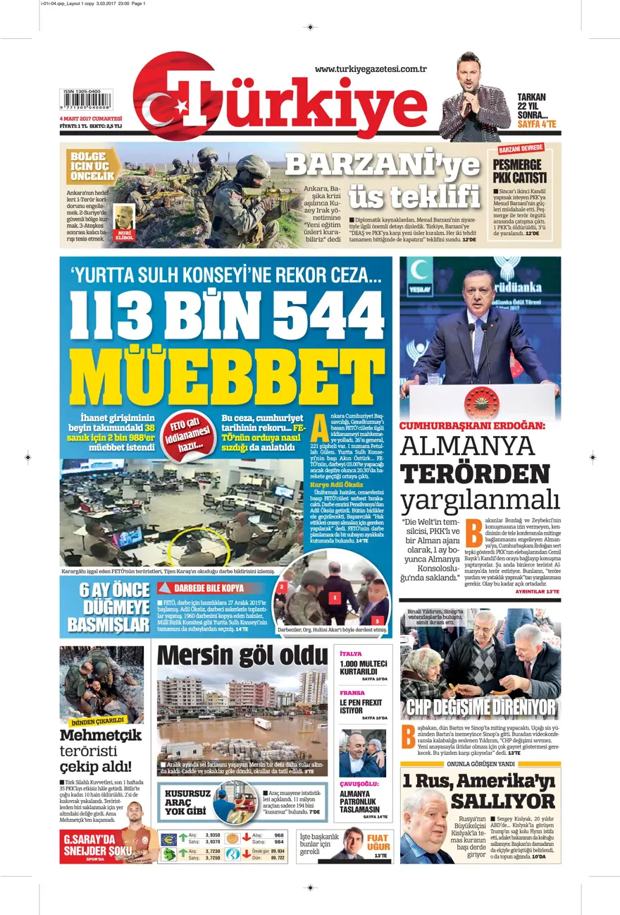 Günün gazete manşetleri - 04.03.2017 12