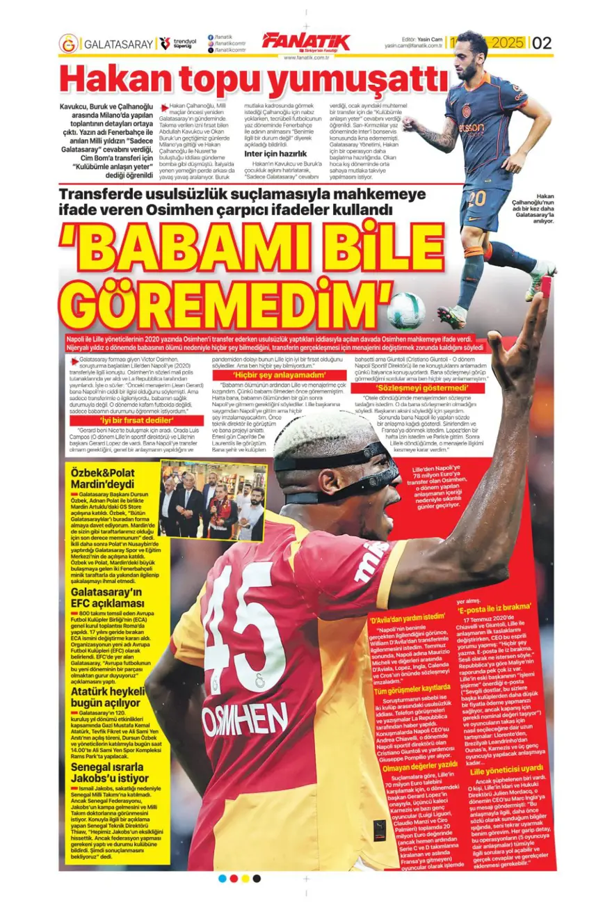 "Operasyon başlıyor" (10 Ekim 2025 spor manşetleri) 1 "Operasyon başlıyor" (10 Ekim 2025 spor manşetleri) 1