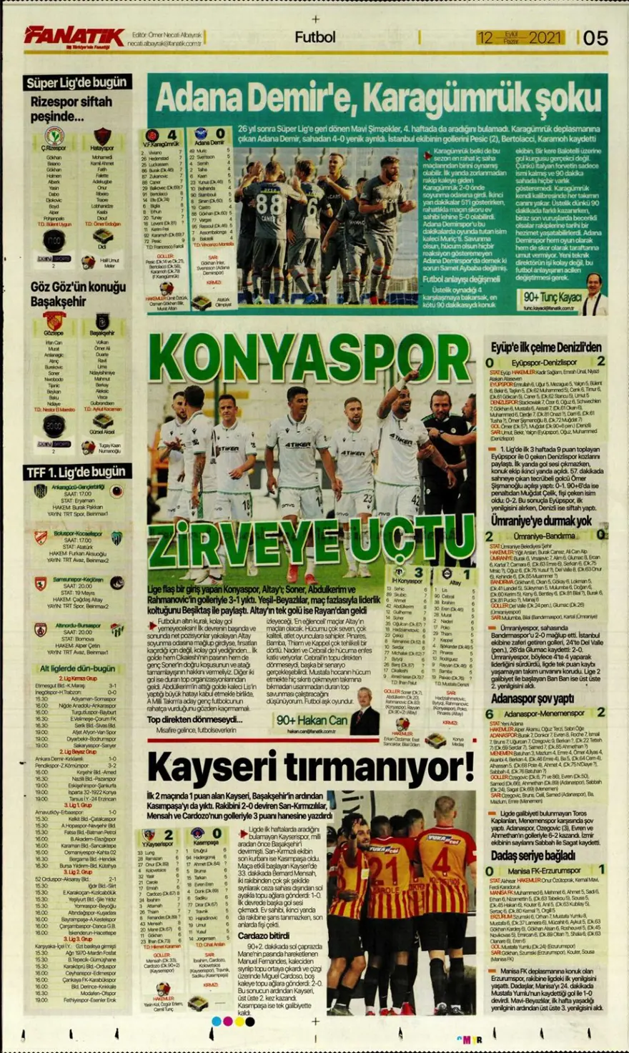 Günün spor manşetleri (12 Eylül 2021) 35