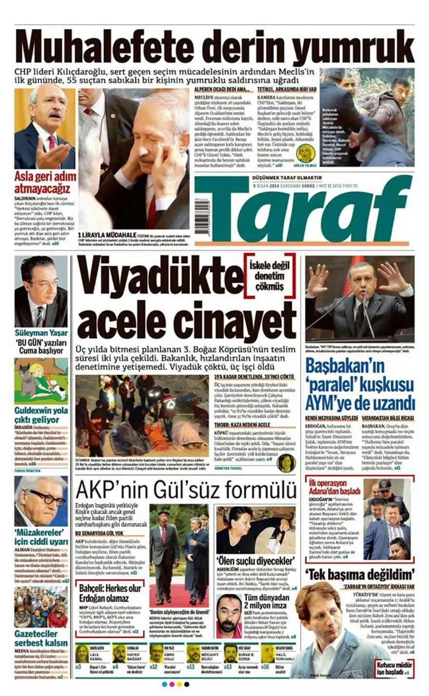 Günün gazete manşetleri - 9 Nisan 2014 6