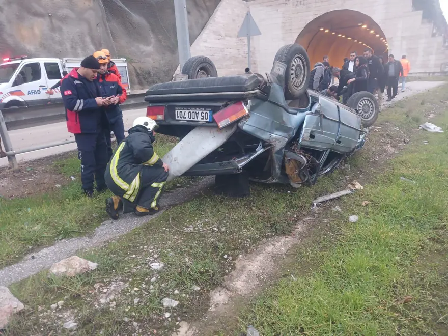 Tünel çıkışında feci kaza: 1 yaralı 4