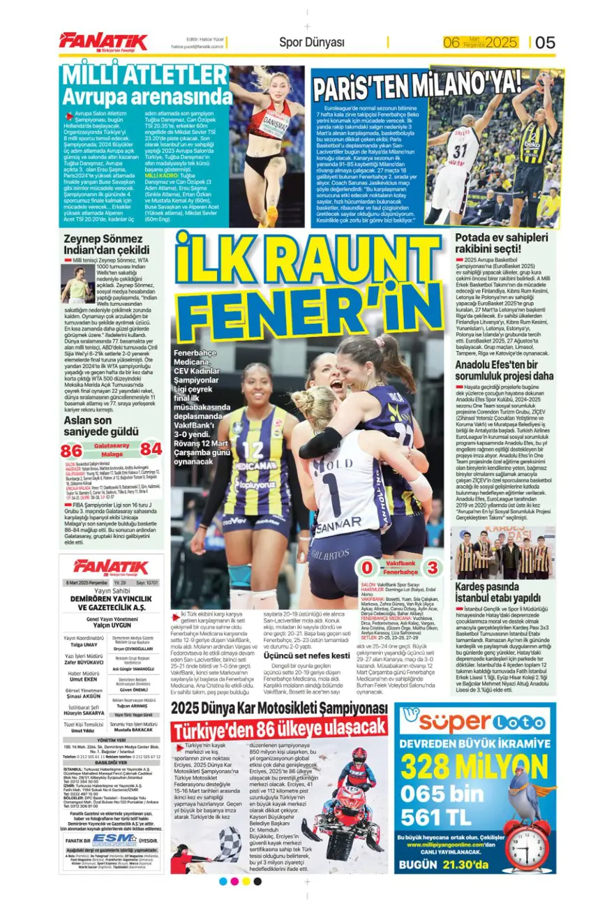 "Kadıköy'de bu işi bitirelim" (6 Mart 2025 spor manşetleri) 4