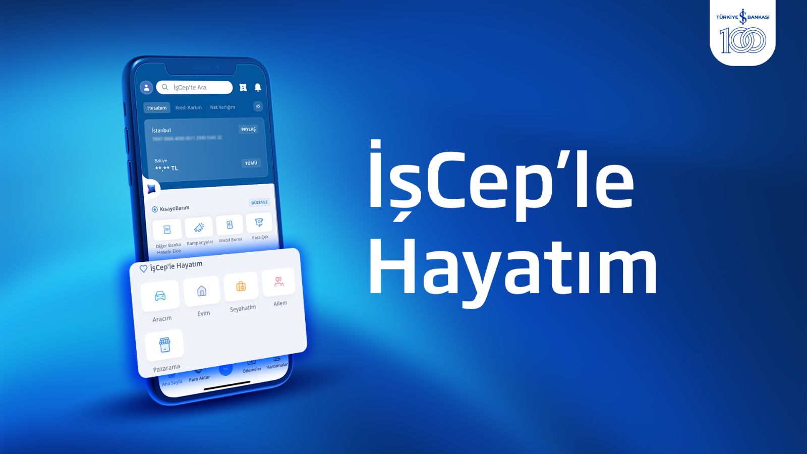 "İşCep'le hayatım, hayatın her anında İş Bankası müşterilerinin yanında"
