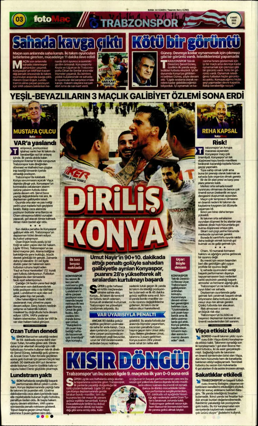 "Hedefte Buruk var" (4 Mart 2025 spor manşetleri) 8