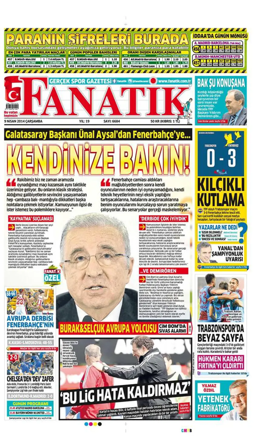 Günün gazete manşetleri - 9 Nisan 2014 20
