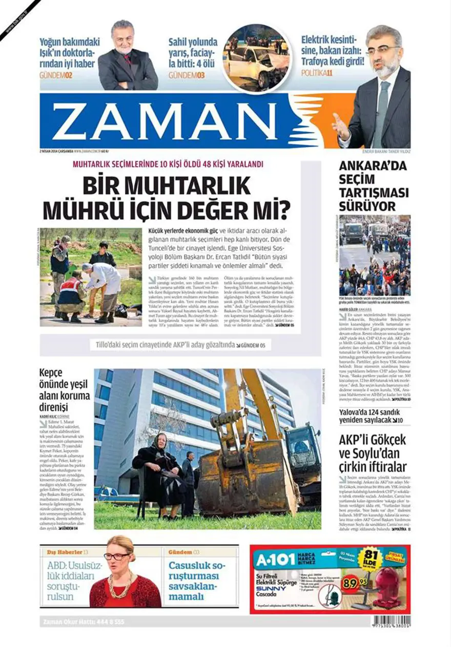 Günün gazete manşetleri - 2 Nisan 2014 7 Günün gazete manşetleri - 2 Nisan 2014 7