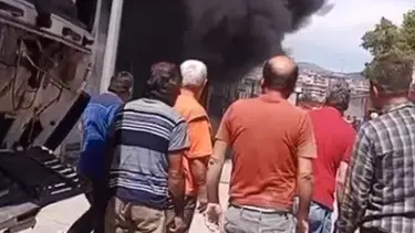 Alanya’da iş yeri yangını