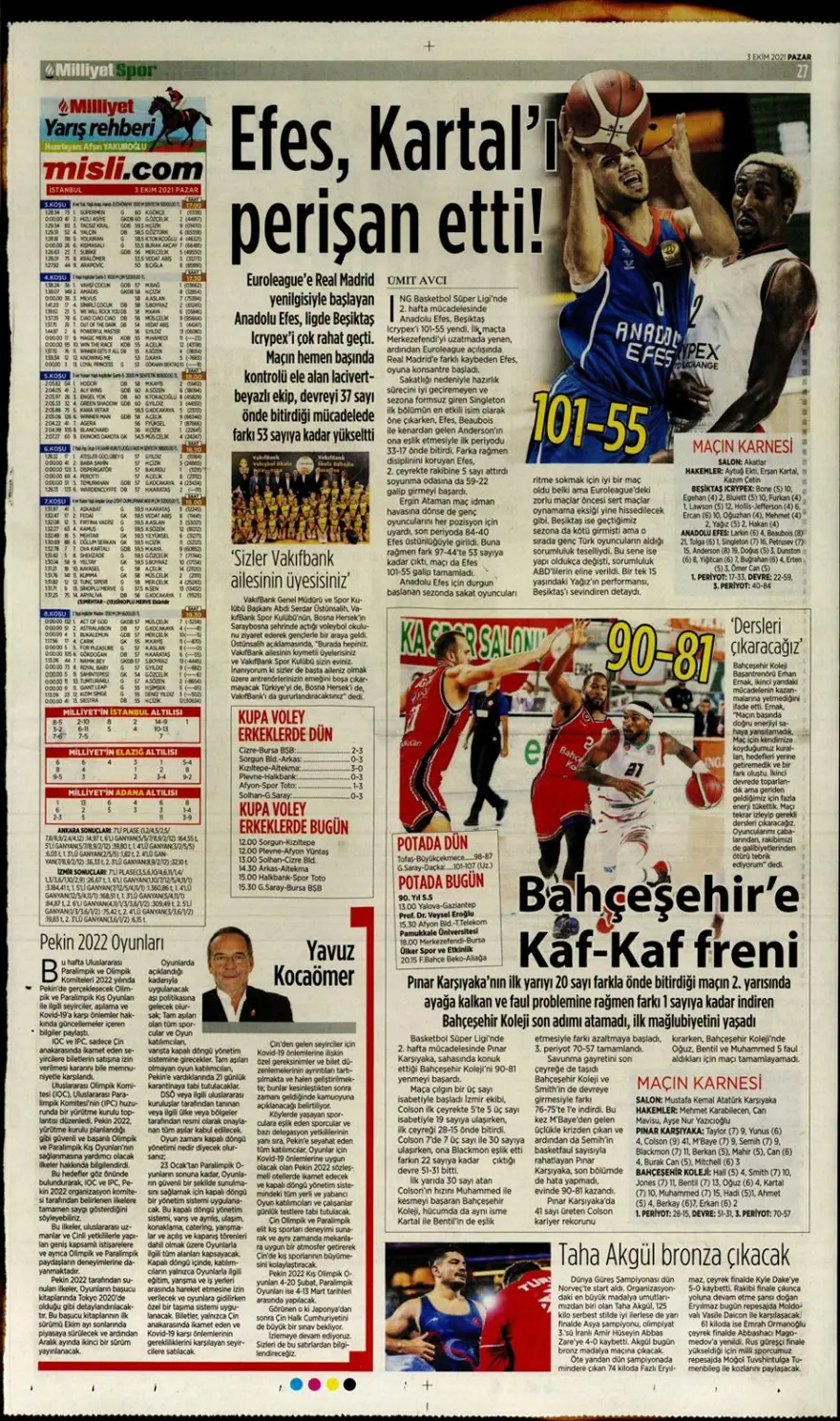 Günün spor manşetleri (03 Ekim 2021) 30